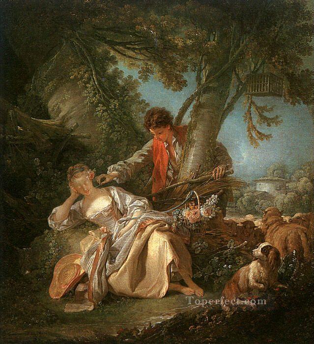 The Interrupted Sleep Francois Boucher classic Rococo Oil Paintings